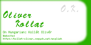 oliver kollat business card